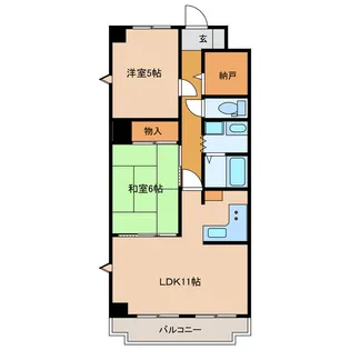 ティアラ神立【4階】の間取り