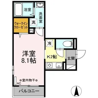 D-room宮千代【2階】の間取り
