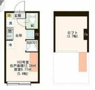 1Rの間取り画像