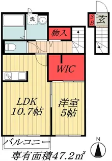 千葉県市川市田尻5【アパート】の間取り