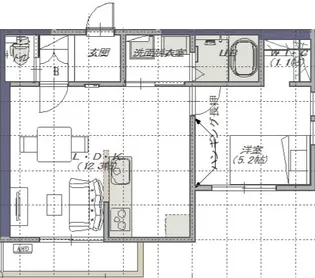 ブランシカ壱番館【2階】の間取り