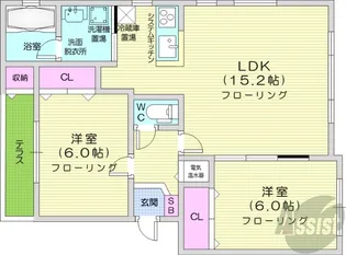 リラドゥ【2階】の間取り