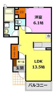 ラックヒルズB【1階】の間取り