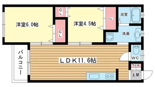 大阪府豊中市向丘2【マンション】の間取り