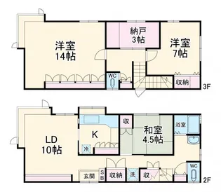千葉県市川市若宮3【一戸建】の間取り