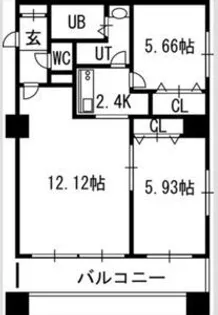 グランカーサ北3条【2階】の間取り
