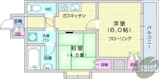 Dio・Hori3【1階】の間取り