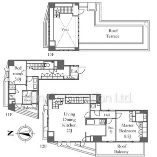 ユニーブル杉並高円寺【11階】の間取り