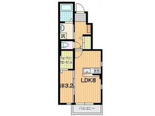 ル・メイユール北夕顔瀬【1階】の間取り