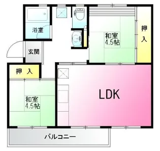 藤の台団地2-2-42【3階】の間取り
