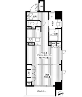 東京都台東区元浅草1【マンション】の間取り