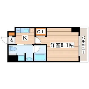 エルスタンザ仙台八幡【4階】の間取り