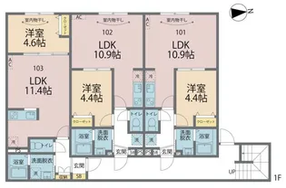 カインドネス八王子元横山町【2階】の間取り
