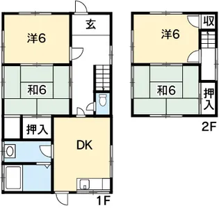 徳島県板野郡北島町江尻字小分【一戸建】の間取り