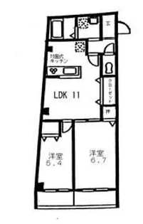 ドエル・シャンビエン【1階】の間取り