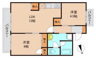 千葉県松戸市新松戸南1【アパート】の間取り