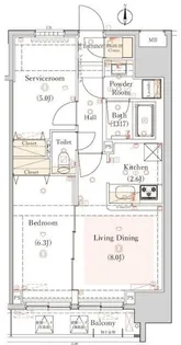 東京都台東区竜泉2【マンション】の間取り
