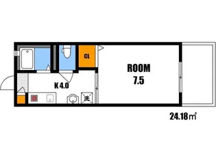 広島県広島市安佐南区中筋2【アパート】の間取り