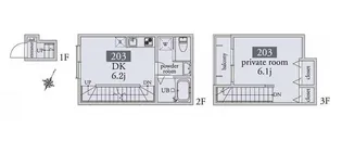 アーベインテラス下北沢II【3階】の間取り