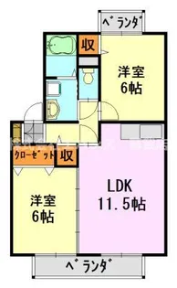 クレアールB【1階】の間取り