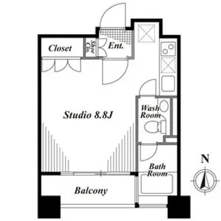 キャビンアリーナ南青山【12階】の間取り