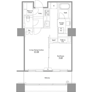 パークコート麻布十番ザタワー【10階】の間取り