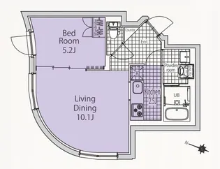 東京都世田谷区用賀2【マンション】の間取り