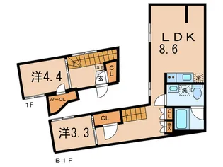 PASEO SANGENJAYA-EASTの間取り