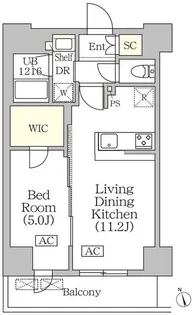 BRICK RESIDENCE 築地明石町【7階】の間取り