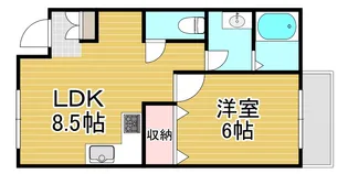 ハッピープレイス湊I【1階】の間取り