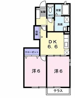 エスタシオン A【1階】の間取り