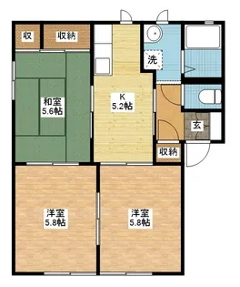 ドミール アッシュ A【1階】の間取り