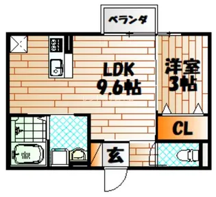 Polonia Matsubara A棟【1階】の間取り