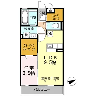 ワイズハウス【1階】の間取り