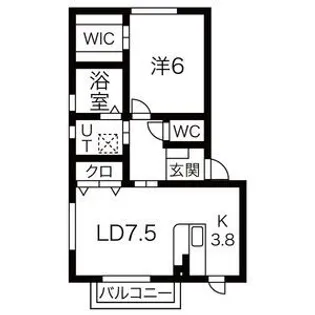 水沢ステーションアベニューII D棟【2階】の間取り