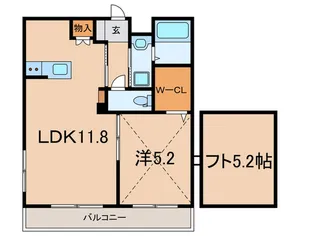 Mica Eleno Kurakuen【2階】の間取り