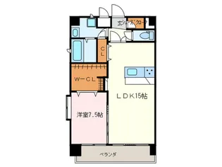 ギャラクシー空港通り【15階】の間取り