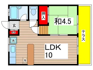 リベ-ル大久保【1階】の間取り