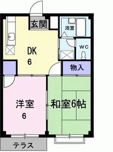 エルディムエナリ【1階】の間取り