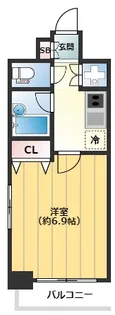パレステュディオ新宿都庁前【7階】の間取り
