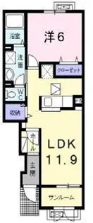ベル ボニータ II【1階】の間取り