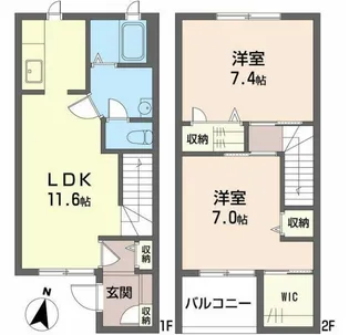 グランメール【1階】の間取り