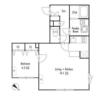 GRAN PASEO 中目黒 East【2階】の間取り