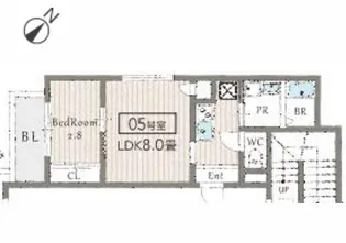リアコート吹田山田【4階】の間取り