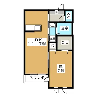 アルフォンティーヌ N棟【1階】の間取り