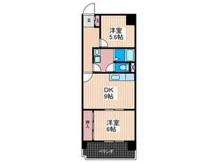 ルミナコ-ト若草【6階】の間取り