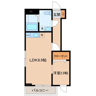 メリディアン多賀城南宮 弐番館【2階】の間取り
