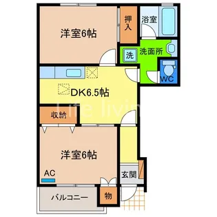 Life館ボナール【1階】の間取り