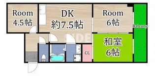 ラフィーネ鶴丸【4階】の間取り