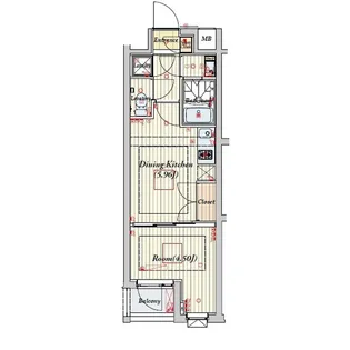 ビバリーホームズ赤塚公園【5階】の間取り